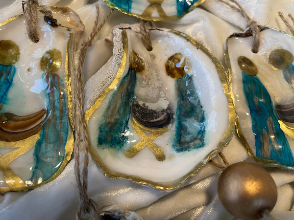 Custom Holy Family Oyster Ornament