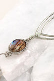 Silver Abalone Double Tear Drop Earrings