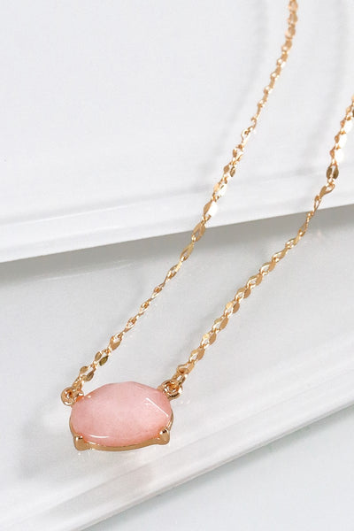 Petite Natural Stone Short Necklace