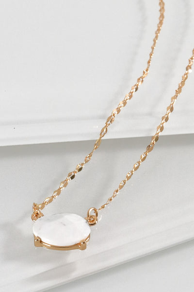 Petite Natural Stone Short Necklace