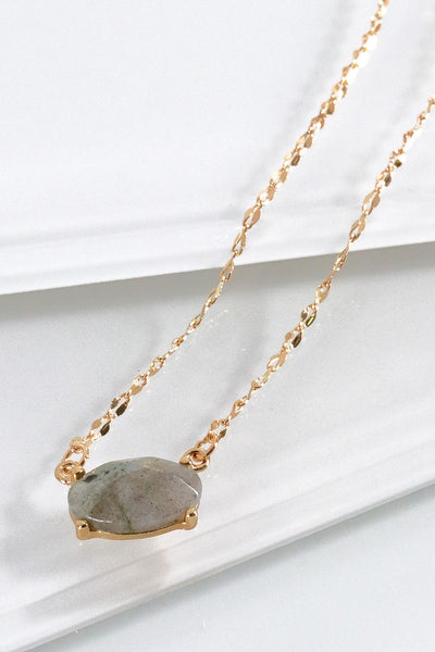 Petite Natural Stone Short Necklace