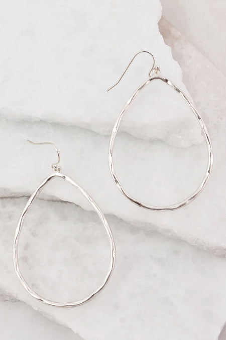 Silver Abalone Double Tear Drop Earrings