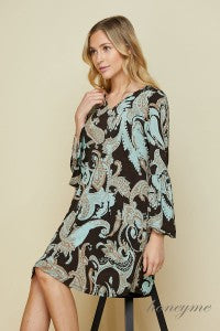 Paisley Mint Swing Dress I