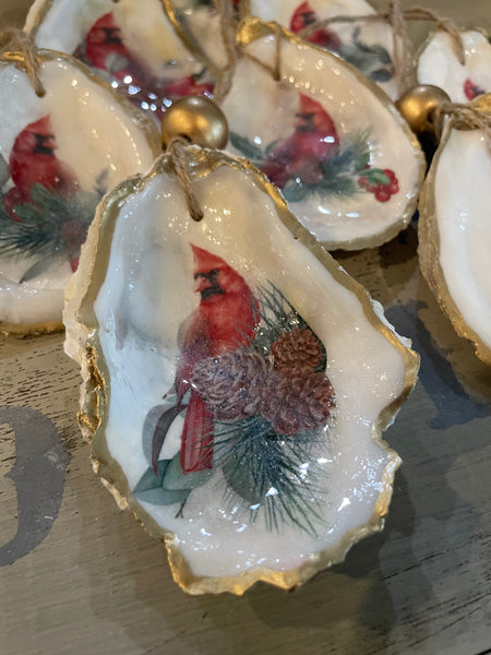 Oyster Cardinal Ornament