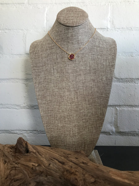 Wire Wrapped Berry Beaded Necklace