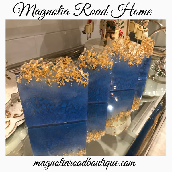 Custom Geode Resin Coaster Set