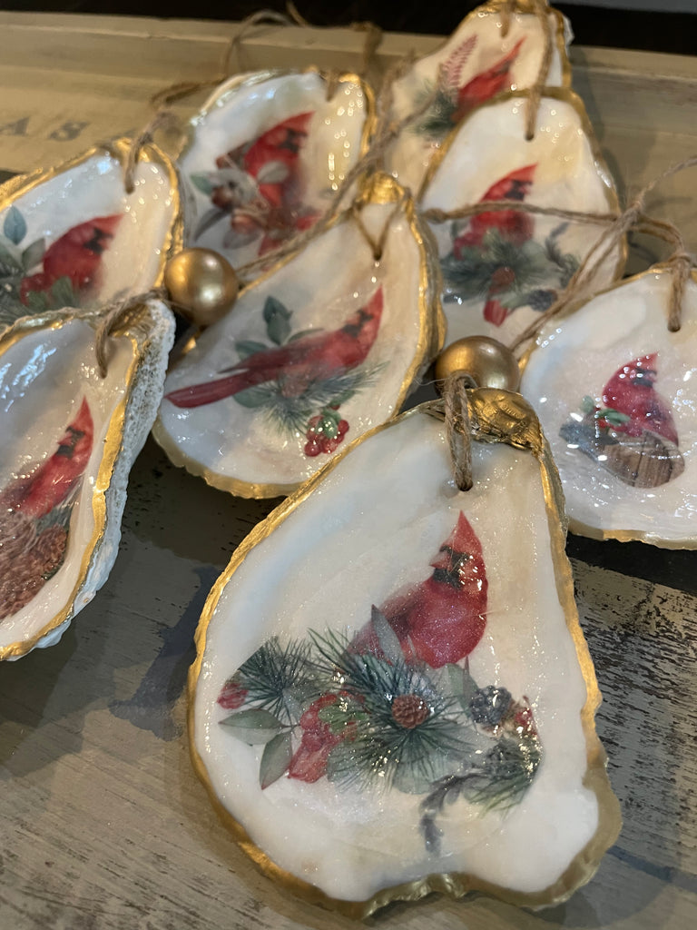 Oyster Cardinal Ornament