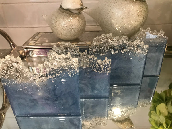 Custom Geode Resin Coaster Set