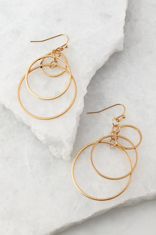 Dress up any outfit with these multi circle earrings by Urbanista. They measure 1.25" by 2". ﻿
