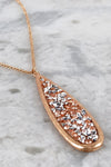 Glitzy Glitter Stone Pendant Necklace