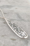 Glitzy Glitter Stone Pendant Necklace