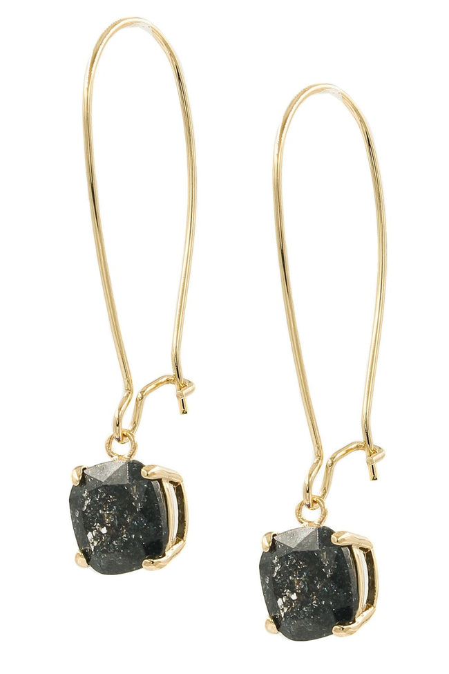 Theses square glitter stone drop earrings are absolutely beautiful! They feature a unique hook back and lovely stones that glisten. Comes in Fire Red and Black.