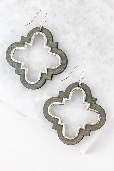 These charming Moroccan Spoon Flower earrings are brought to you by Urbanista. They are 2" by 2" and come in Mint, Grey, and Maroon.