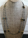 So lovely! We searched to find such an elegant and sophisticated necklace. This one has mixed natural stones and a long chain. 