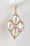 These crystal chandelier wire wrapped earrings are just gorgeous. They are approximately 2