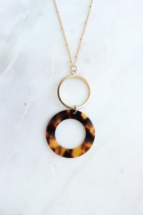 Animal Inspired Double Hoop Necklace