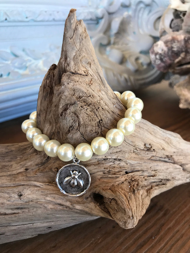 Custom Crafted Bracelets with Bee Charm
