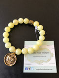 More Natural Stone Bracelets with Charm by Dixie Klein