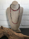 Twice as Nice Red and Black Beaded Necklace