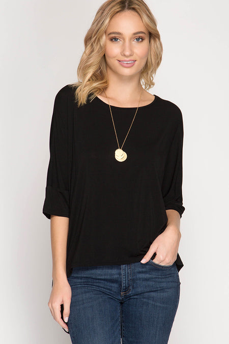 Coco Top with Dolman Sleeves and Criss Cross Back