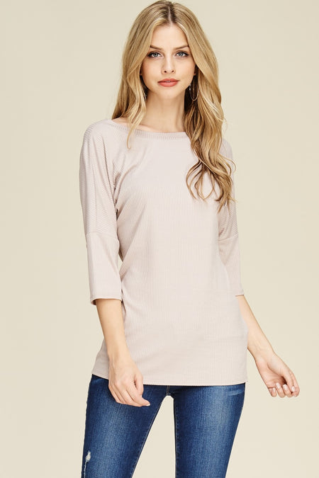 Pale Yellow and Pink V-Neck Top